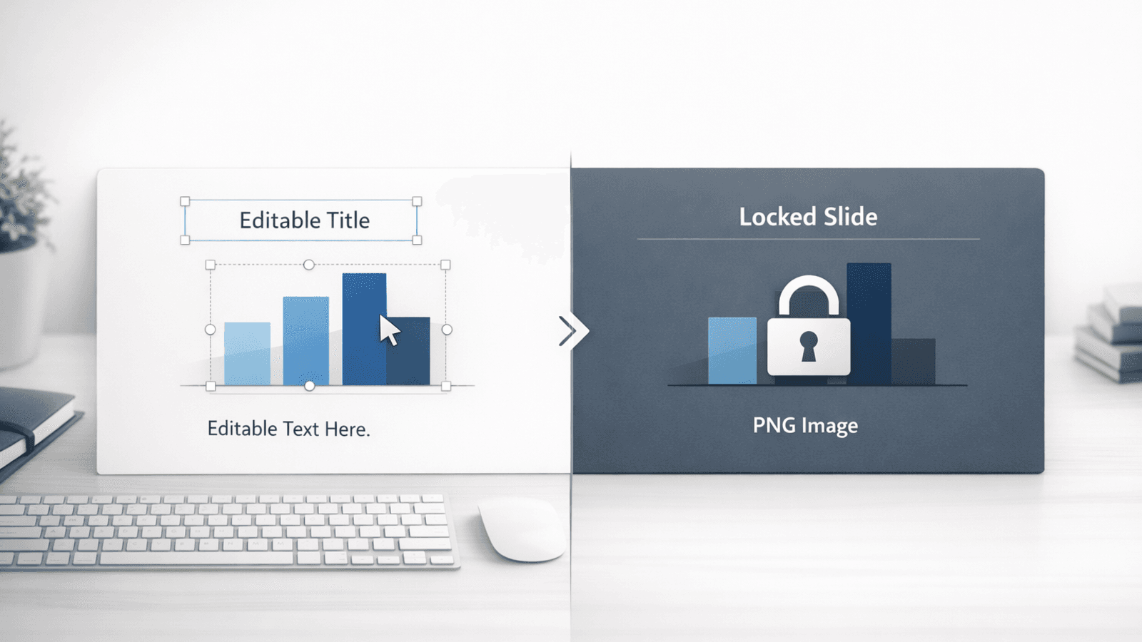 Editable slides vs PNG-only slides